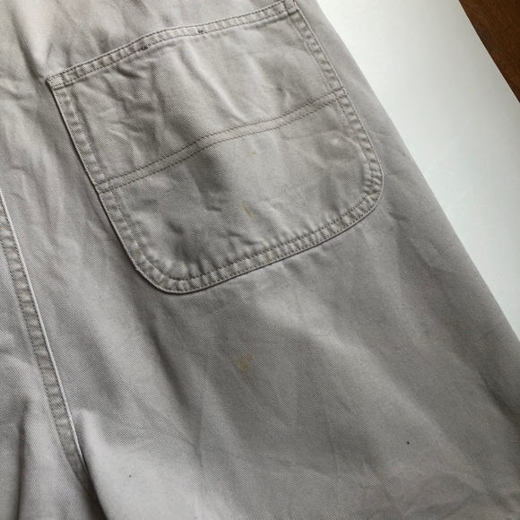 Vintage Ivory Overall Shorts - Picture 3 of 7